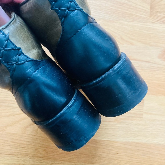 Rare Frye Alta Hiker leather two tone olive multi hiking boot - Picture 6 of 10